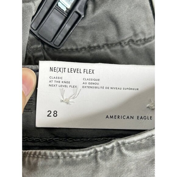 American Eagle Men's Bermuda shorts Sz 28 Green Flat front chino shorts - Picture 5 of 10